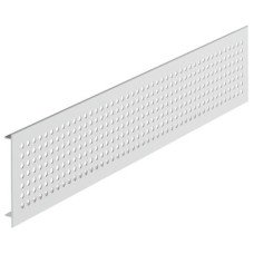 Ventilation Grille for Press Fitting with Round Holes Straight-edged Ventilation area 184.2 cm2 dimensions (L x W): 1000 x 100 mm max. installation dims. 985 x 85 mm matt silver F1