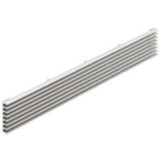 Ventilation Grille Louvre Type Ventilation Slots Surface Mounted Ventilation area 327.6 cm2 height 104 mm matt silver
