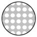 Ventilation Grille with Round Holes Straight-edged Ventilation area 90 cm2 length 500 mm cut out dims. 485 x 85 mm