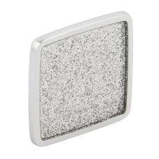 Knob Zinc Alloy 57 x 57 mm Glitter Polished chrome with glitter inner sealed