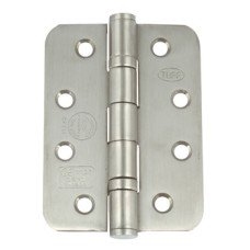 Butt Hinge Ball Bearing Grade 201 Stainless Steel Length x width: 102 x 76 mm radiused corners polished 1 pc