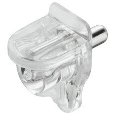 Shelf Support Plug in for Ø 3 mm Hole for wooden and glass shelves load bearing capacity 8 kg per item Transparent