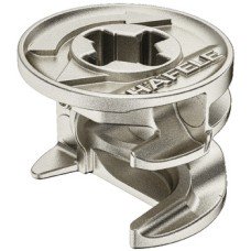 Connector Housing without Rim Zinc Alloy Minifix 15 For wood thickness from 12 mm dim. A 6.0 mm drilling depth x 9.5<sup>+0.2</sup>   mm nickel plated
