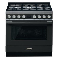 Range Cooker Dual Fuel Pyrolytic Multifunctional Single Cavity 900 mm Smeg Portofino CPF9GPAN - Anthracite