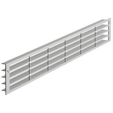Ventilation Grille for Recess Mounting 570 x 57 mm Ventilation area 200 cm2 recessed length 540 mm matt silver F1
