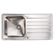 Sink Stainless Steel Single Bowl and Drainer 965 mm Häfele Abbey Top mount Reversible