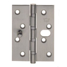 Butt Hinge Security 102 x 76 mm 304 Stainless Steel Phoenix Slimline Staggered hole pattern Square corners satin