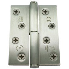 Butt Hinge Concealed Bearing Lift Off 102 x 76 mm Grade 304 Stainless Steel Staggered hole pattern Square corners anti-clockwise closing polished