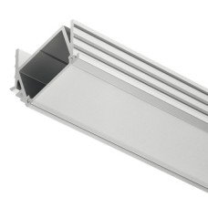 Aluminium Profile for Recess Mounting Angled 11 mm Depth Loox 1192 To suit Loox LED flexible strip lights With frosted cover angled mounting (old version)