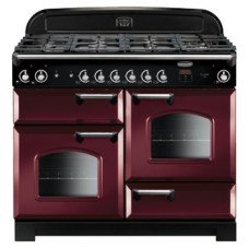Range Cooker Natural Gas 1100 mm Rangemaster Classic 110 CLA110NGFCY/C - Cranberry finish chrome trim