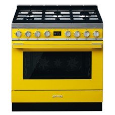 Range Cooker Dual Fuel Pyrolytic Multifunctional Single Cavity 900 mm Smeg Portofino CPF9GPYW - Yellow