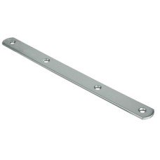 Door Panel Connector Connecting Plate 3 mm Thick Steel Steel Length 230 mm white lacquered