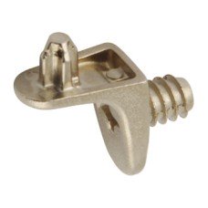 Shelf Support Plug in with Thread for Ø 5 mm Hole for Wooden Shelves Nickel plated
