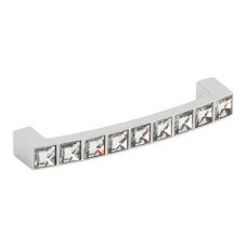 D Pull Handle Zinc Alloy Fixing Centres 96-128 mm Crystal Polished chrome fixing centres 128 mm