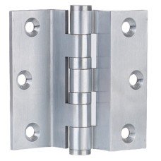 Butt Hinge Stormproof Cranked Brass Satin chrome plated