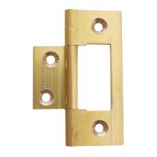 Flush Hinge Light Duty for Inset Doors Length 64 mm Solid Brass With fixed brass pin Self colour