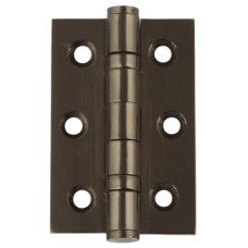Butt Hinge Ball Bearing Steel Length x width: 76 x 51 mm black