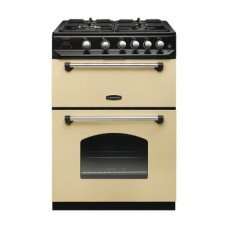 Range Cooker Natural Gas 600 mm Rangemaster Classic 60 CLA60NGFCR/C - Cream finish chrome trim