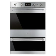 Double Oven Multifunction with Pyrolitic Cleaning 600 mm Smeg Classic DOSP6390X - Stainless steel and dark glass