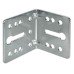 Mounting Bracket Steel with 2 Keyholes Nickel plated finish