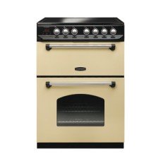 Range Cooker Electric Ceramic 600 mm Rangemaster Classic 60 CLA60ECCR/C - Cream finish chrome trim