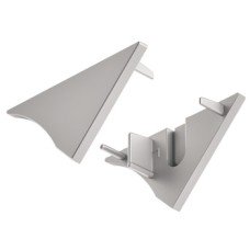 End Caps to Suit Aluminium Profile 833.74.898 Loox 2193 Plastic Silver coloured