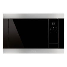 Microwave Oven with Electric Grill Finger Friendly Depth 320mm Smeg Classic FMI320X2 - Stainless steel with dark glass