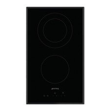 Hob Ceramic Touch Control with Angled Edge Glass 300 mm Smeg SE332EB - Black