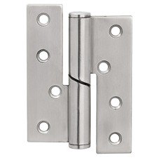 Butt Hinge 102 x 76 mm Grade 304 Stainless Steel size 101 mm Falling hinge clockwise closing satin