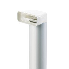 Deflector with Tube White Plastic System 125/150 System 150 height x width 94 x 227 mm length 500 mm