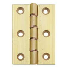 Butt Hinge DPBW Ø 9 mm Knuckle 76 x 51 mm Brass Polished chrome