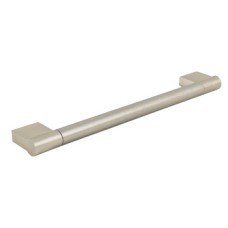 Bar Handle Zinc Alloy Ends with Stainless Steel Tube Fixing Centres 192 mm Keyhole Gigi Stainless steel effect