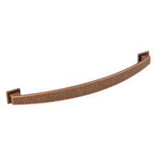 Bow Handle with Backplate Zinc Alloy Fixing Centres 128-160 mm Augusta Antique copper fixing centres 160 mm
