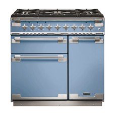 Range Cooker Dual Fuel 900 mm Rangemaster Elise 90 Slate finish brushed chrome trim