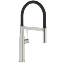 Tap Single Lever Mixer Pull Out Spray Grohe Essence Professional Brushed super steel Grohe model 30 294 DC0
