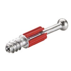 Connecting Bolt for Ø 5 mm Hole with Harpoon-Type Thread Minifix S200 With bolt head Ø 6.5 mm Drilling distance B: 24 mm bright