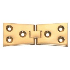 Butt Hinge Counter Flap 76 x 25 mm Brass With brass pin Polished brass