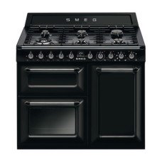 Cooker Dual Fuel Traditional Three Cavity Gas Hob 1000 mm Smeg Victoria TR103BL - Black