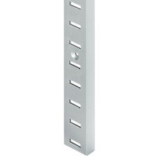 Shelf Support Strip Screw Fixing Aluminium 20 x 8 mm Intervals 14 mm 14 mm intervals dimensions 20 x 8 mm Length 3500 mm silver coloured anodized