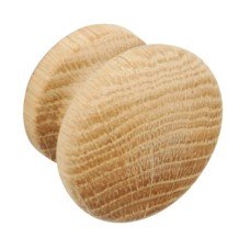 Turned Knob Wood Ø 44 mm End Grain Oak