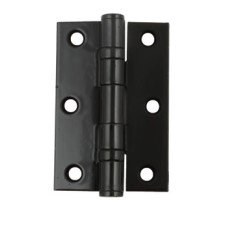 Butt Hinge Ball Bearing 76 x 50 mm Steel Black