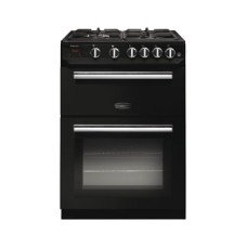 Range Cooker Natural Gas 600 mm Rangemaster Professional Plus 60 PROPL60NGFBL/C - Black finish chrome trim