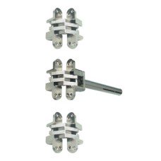 Concealed Door Closer Kit Zinc Alloy with Plated Steel Links Soss For interior doors Satin brass plated