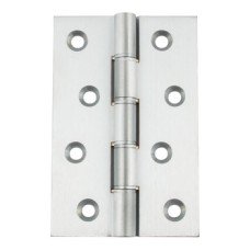 Butt Hinge DPBW Brass 102 x 67 mm Satin chrome
