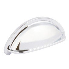 Cup Pull Handle Zinc Alloy Fixing Centres 76 mm Ariel Polished chrome finish