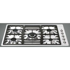 Hob Gas Ultra Low Profile 870 mm Smeg Classic PGF95-4 - Stainless steel