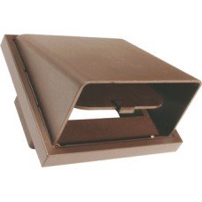 Wall Vent with Rectangular Spigot Cowled System 100 With non-return flap and wind cowl System 4a brown