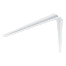 Fixed Bracket for Shelves Load Bearing Capacity 50-70 kg per pair Load bearing capacity 25 kg dim. A: 280 mm dim. B: 43 mm dim. C: 345 mm dim. D: 4.5 mm white coated