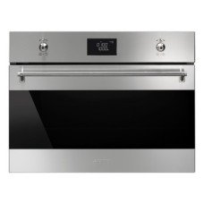 Combination Microwave Oven Compact 600 mm Smeg Classic SF4390MCX - Stainless steel and dark glass