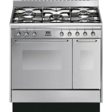 Cooker Gas with Double Oven 900 mm Smeg CC92MX9 - Stainless steel